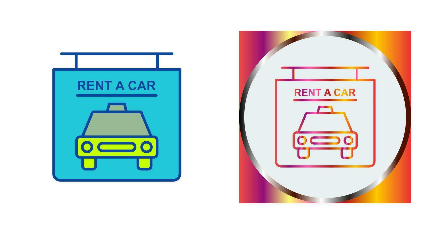 Rent a Car Vector Icon