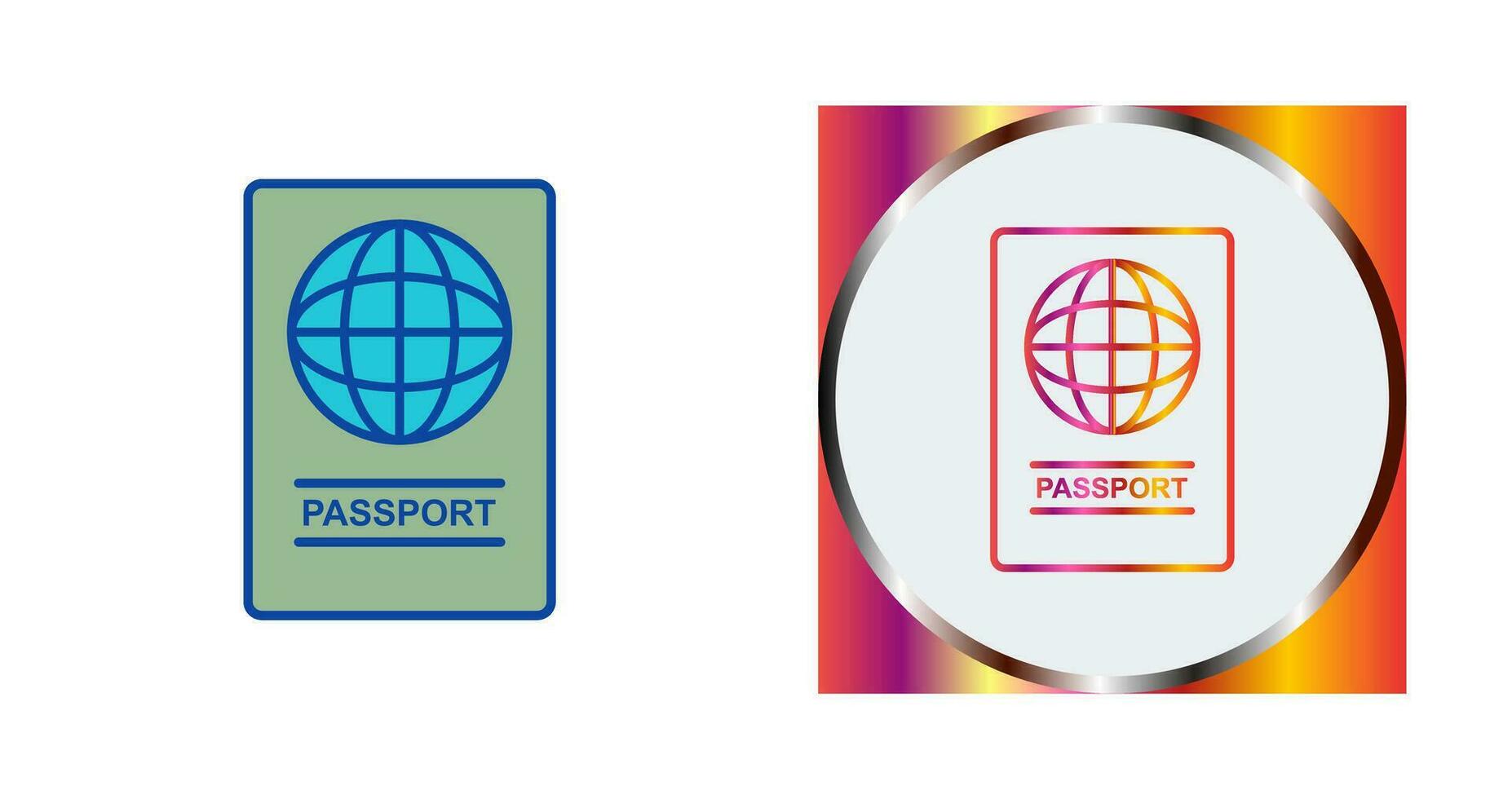 icono de vector de pasaporte