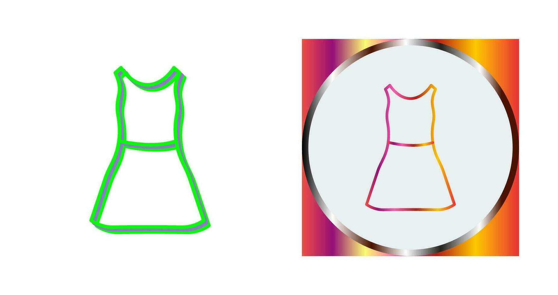 vestido, vector, icono vector