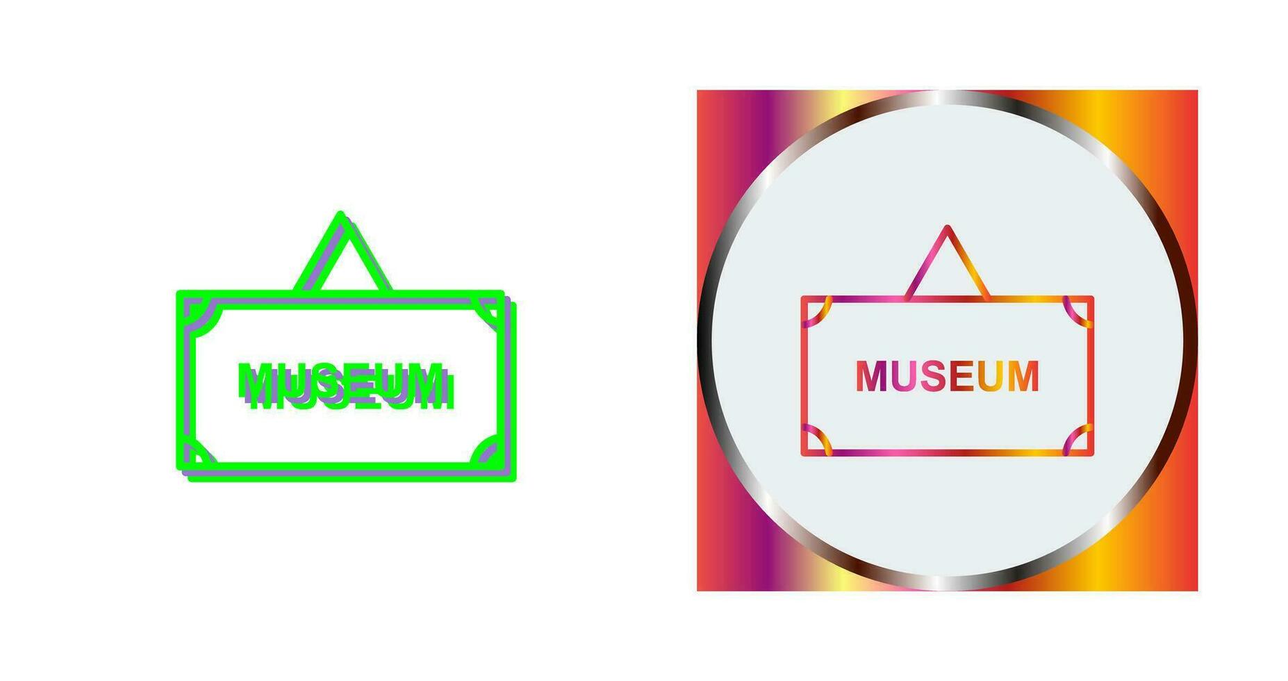 Museum Tag Vector Icon