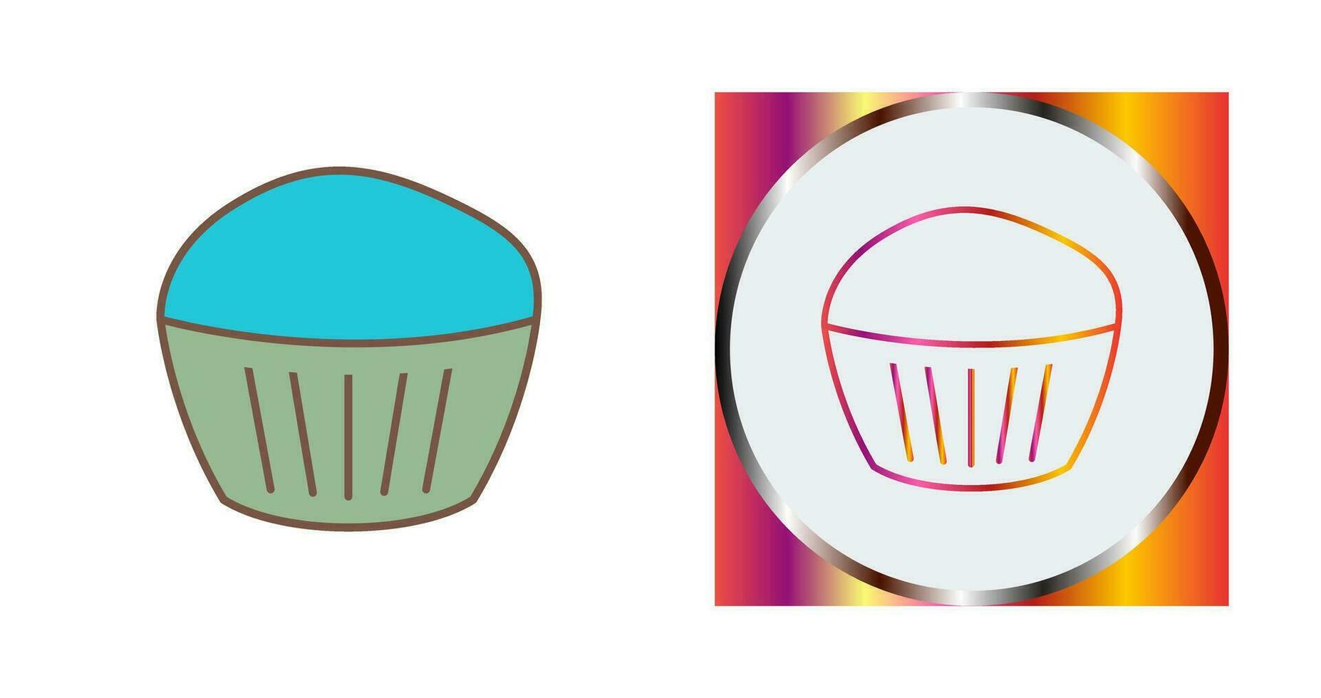 icono de vector de muffin de chocolate