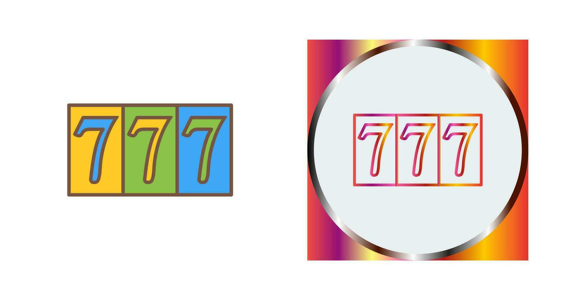 Triple Sevens Vector Icon