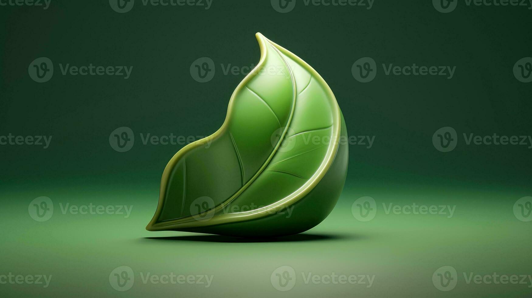 3d mockup leaf of tree and plant. Ecology, bio and natural products concept, Close up view of leaves composition, minimal style, Generative AI illustration photo