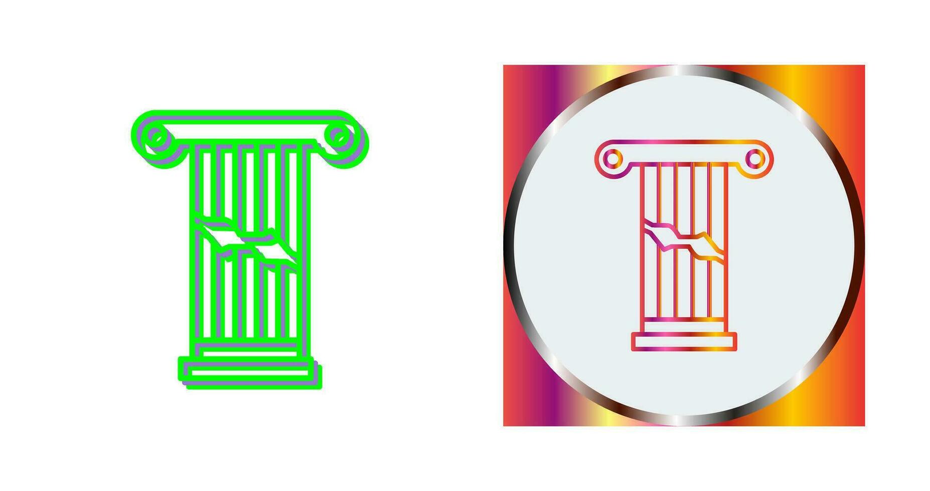 Broken Pillar Vector Icon