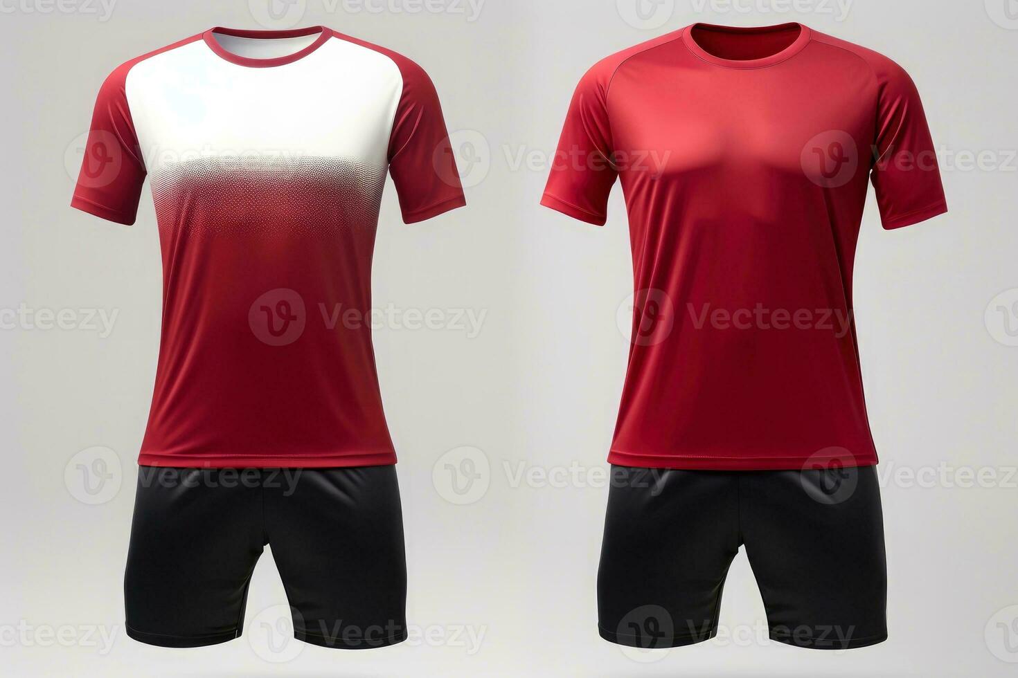 Mockup sports football team uniforms multicolors shirt, Generative AI illustration photo