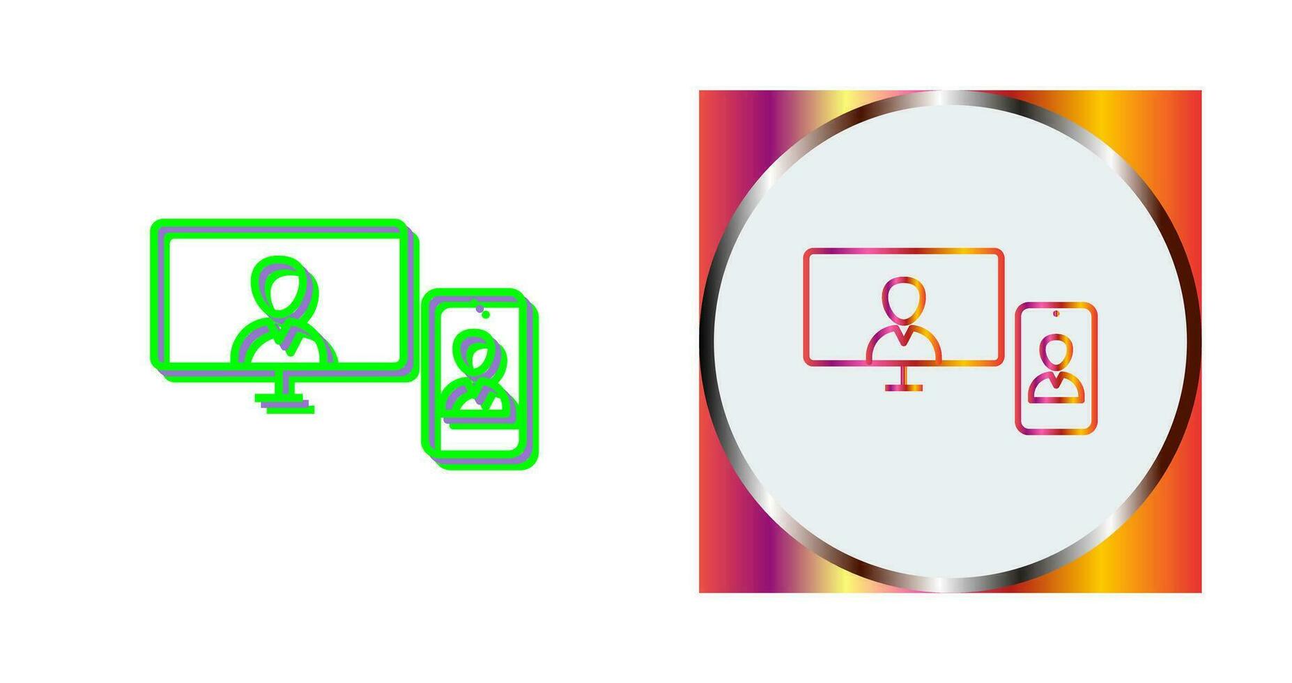 Unique Video Call Vector Icon
