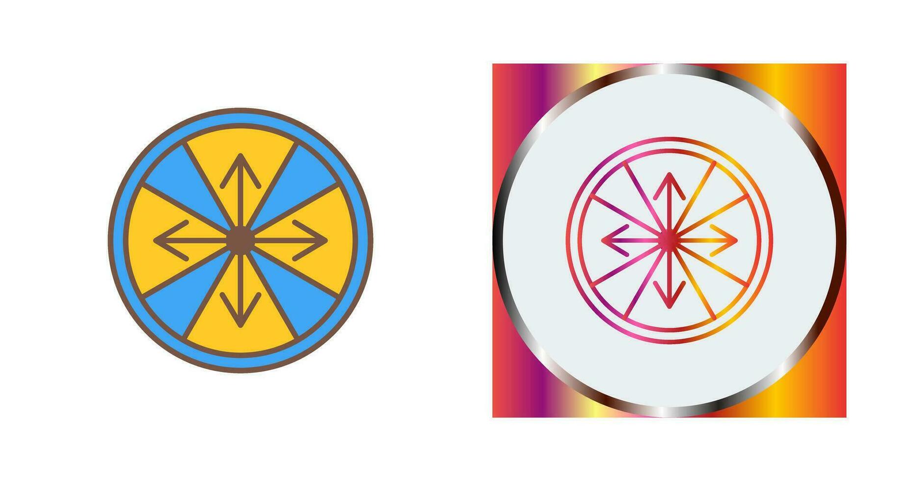 Roulette with Arrow Vector Icon