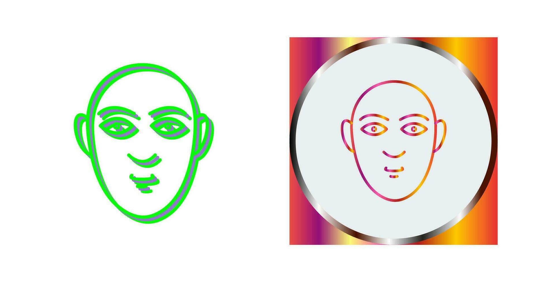 icono de vector de rostro humano