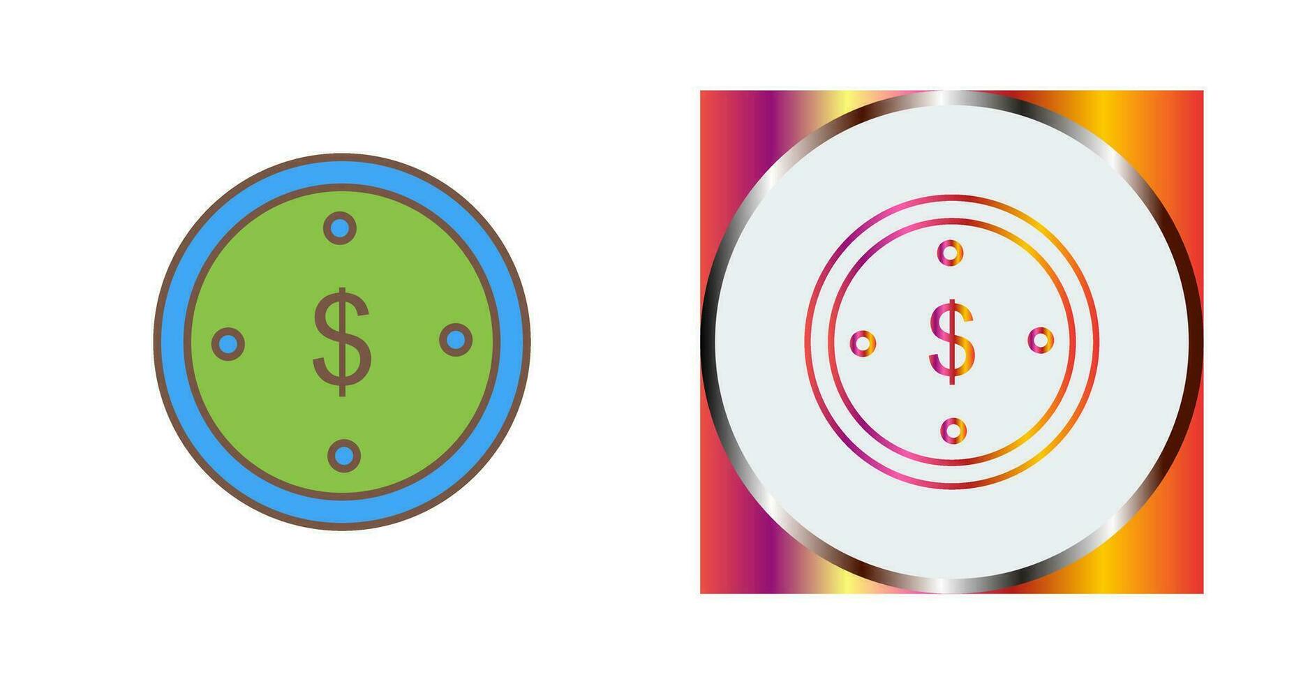 Dollar Coin Vector Icon