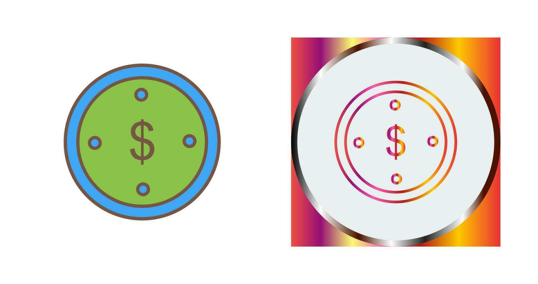 icono de vector de moneda de dólar