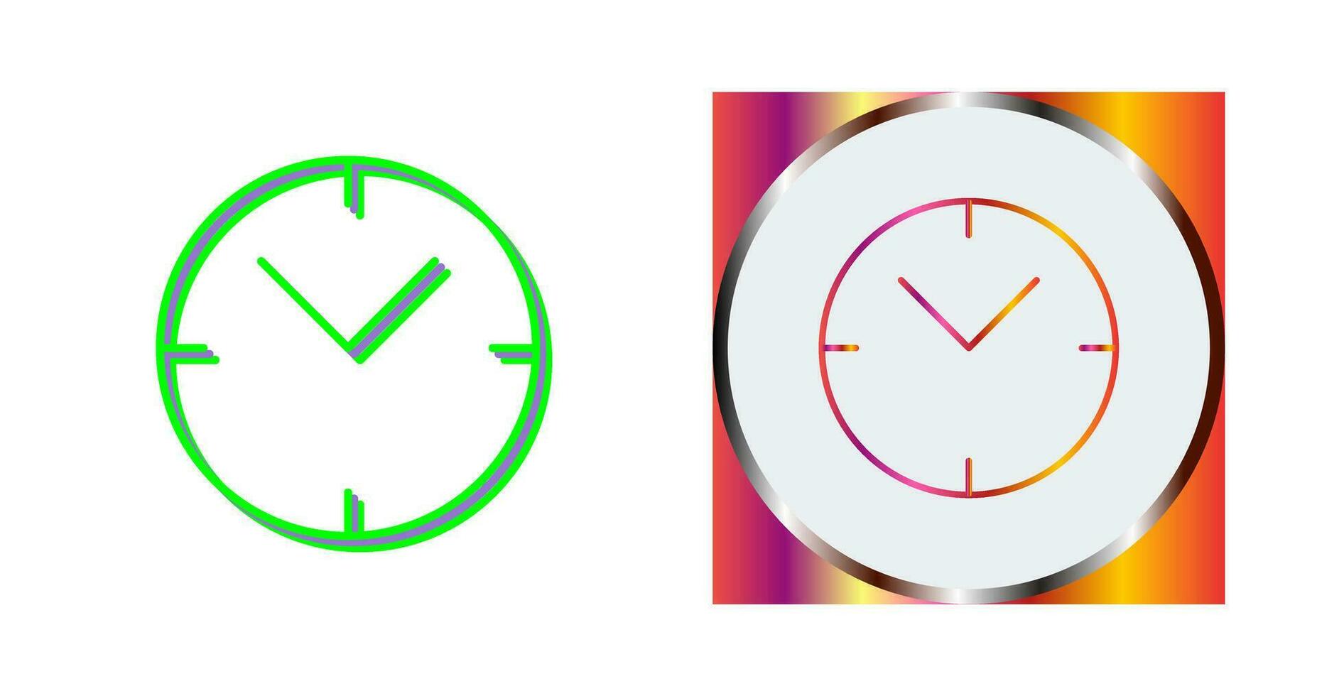 Unique Clock Vector Icon