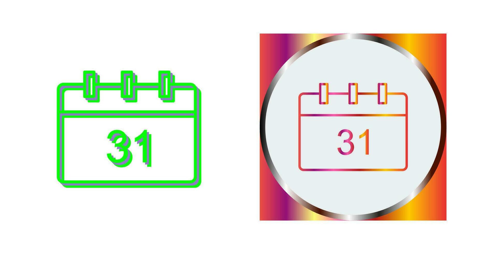 Unique Calendar Vector Icon