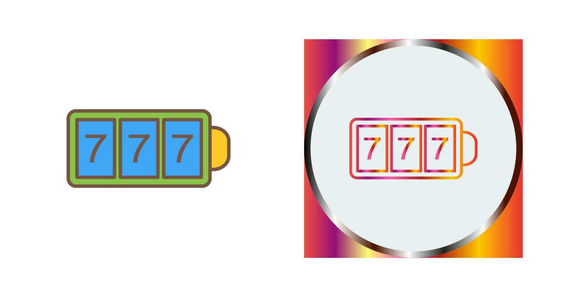 Slot Machine with Sevens Vector Icon