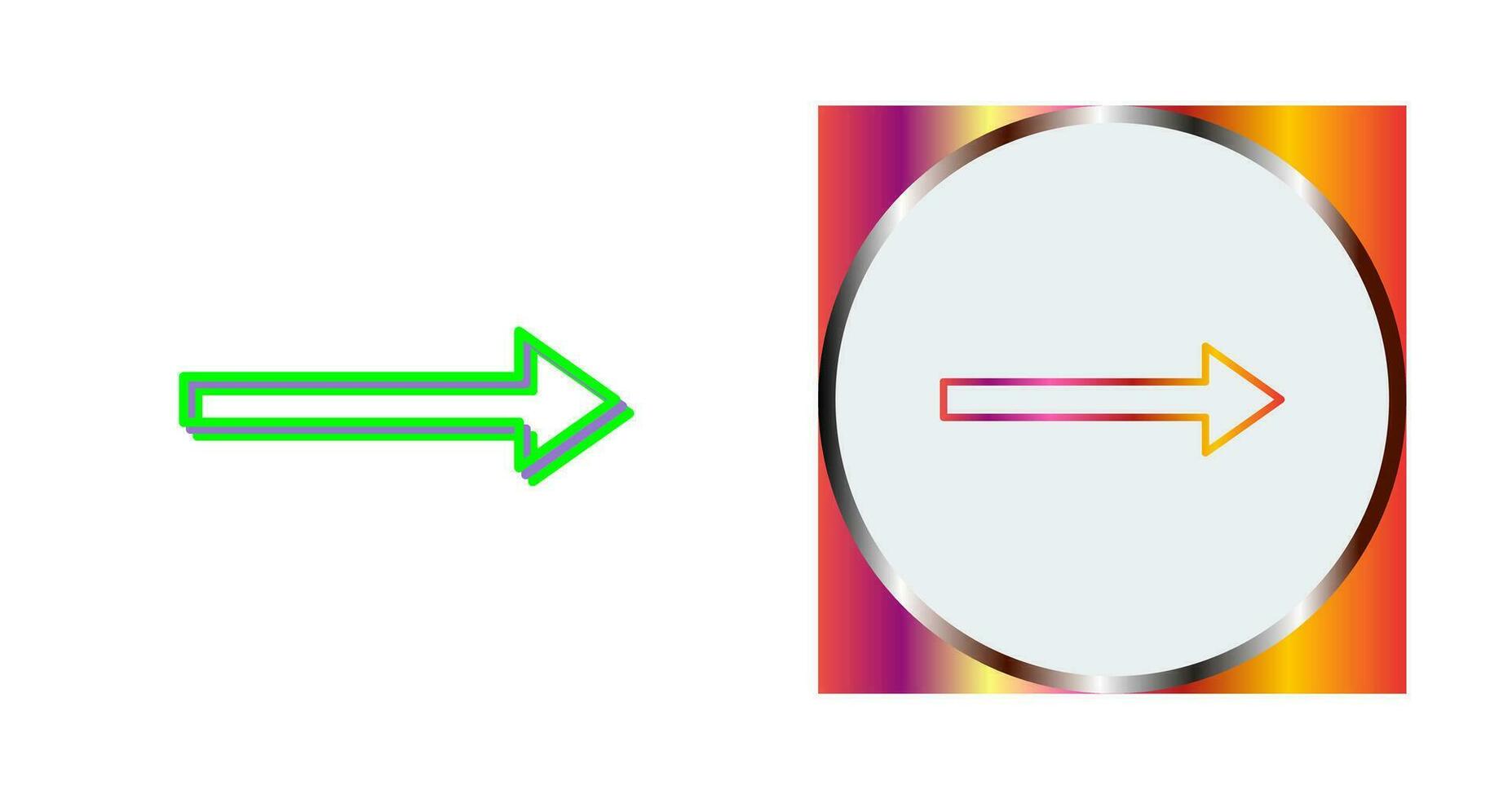 Unique Right Arrow Vector Icon