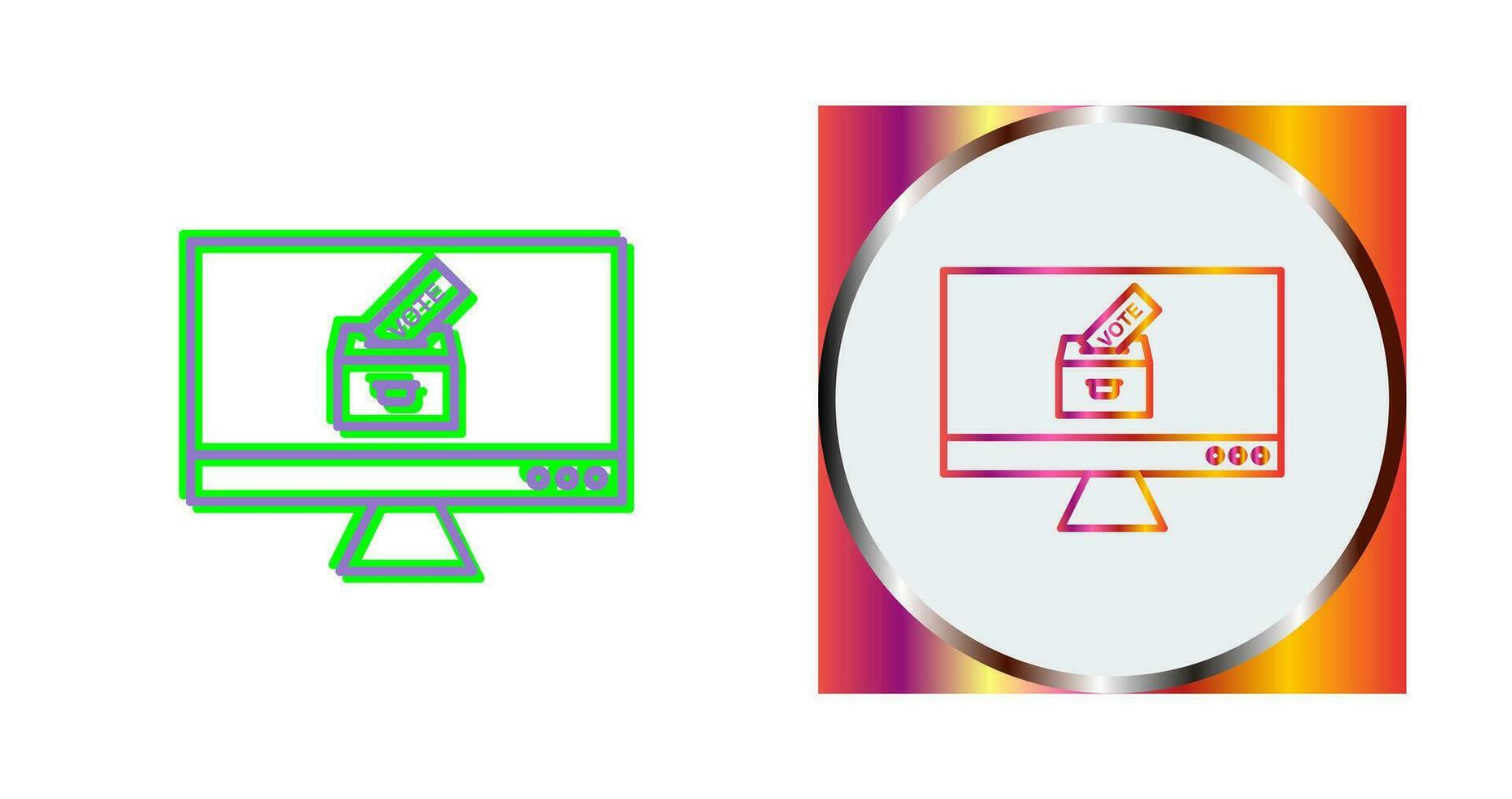 Online Vote Vector Icon