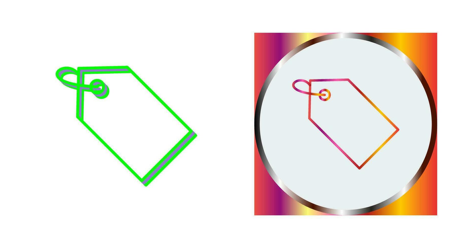 Unique Tag Vector Icon
