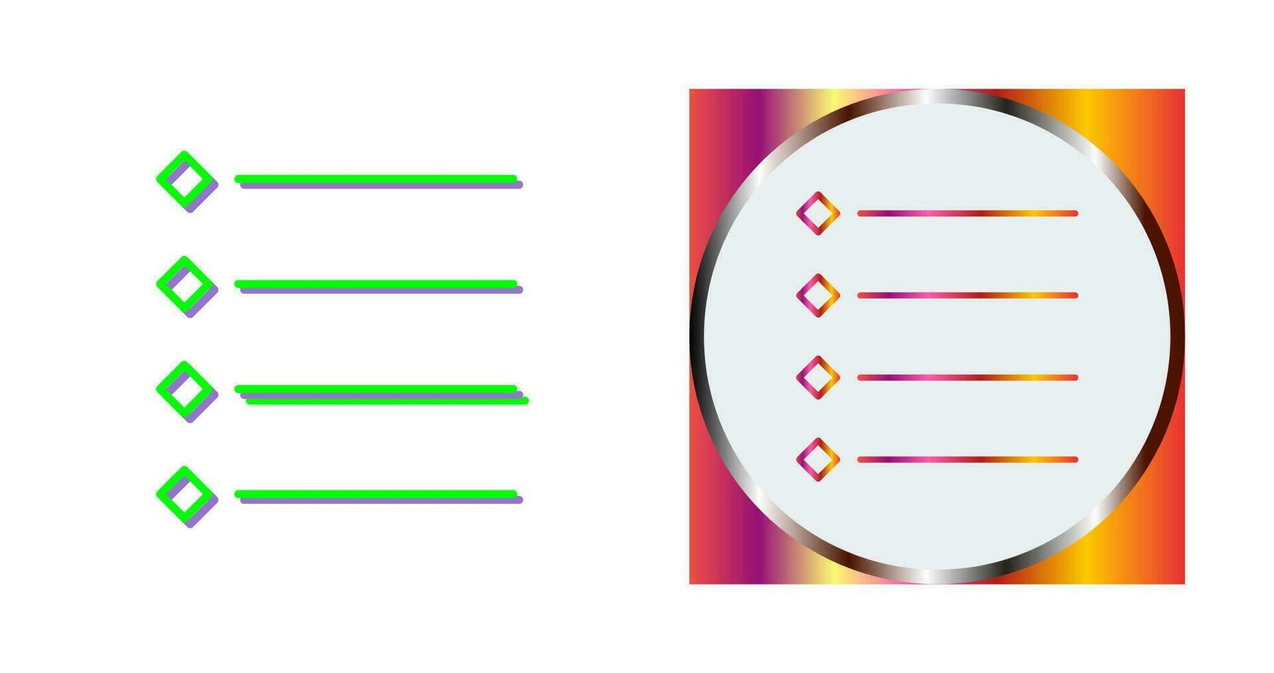 Unique Bulleted list Vector Icon