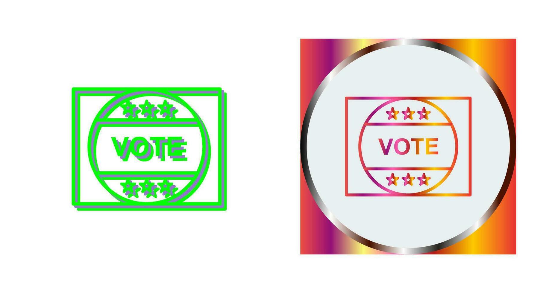 Vote Sticker Vector Icon