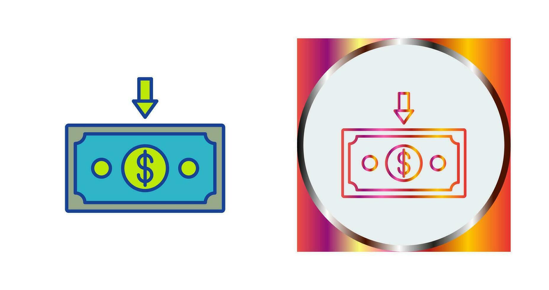 Money Down Vector Icon