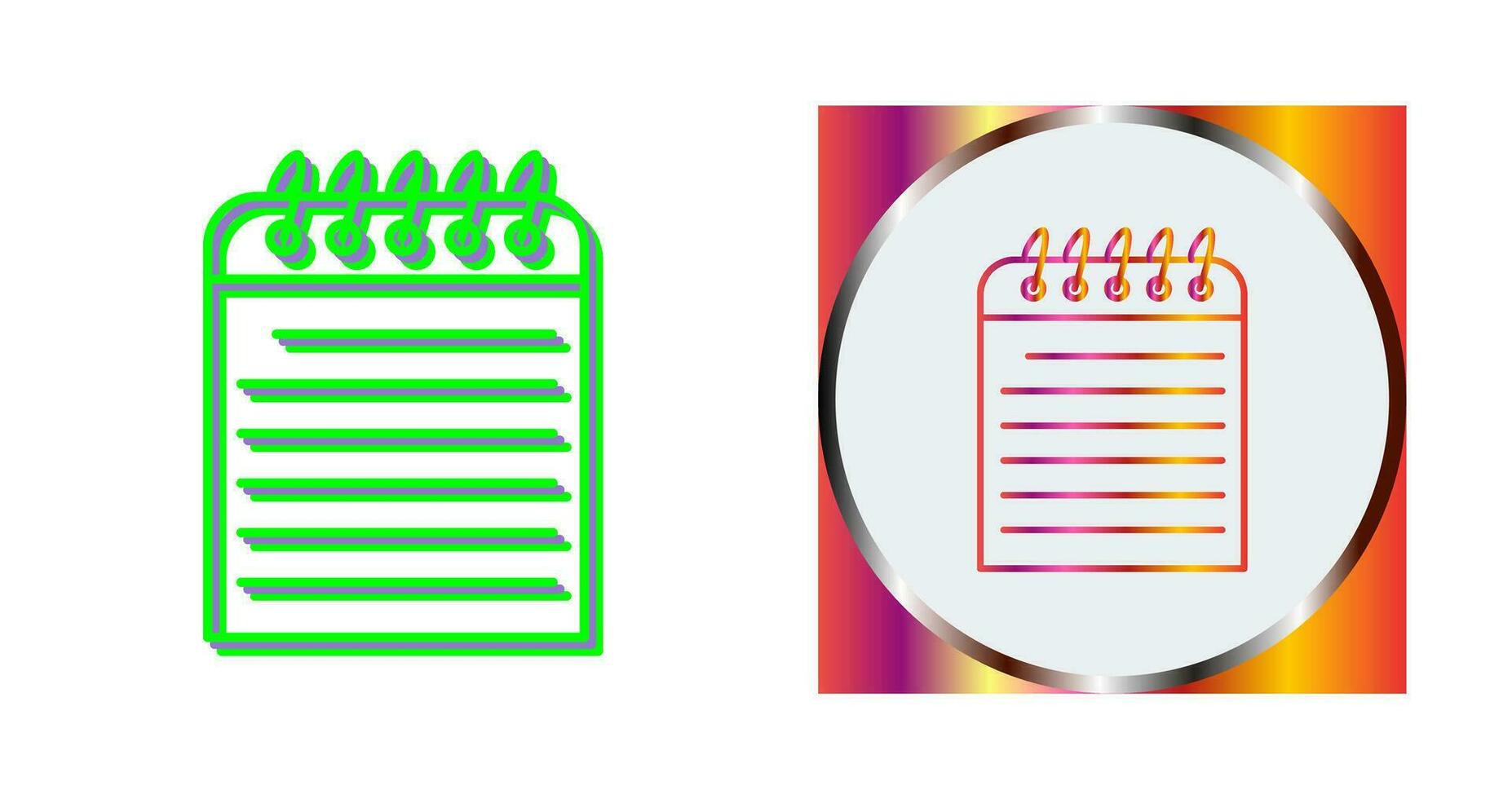 Unique Note Vector Icon
