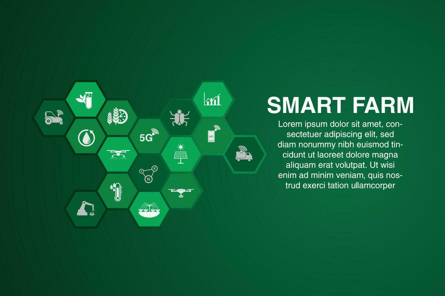 Industry 4.0 icon with the concept of agriculture and plantations with smart farmers. digital iot farming methods and farm automation. vector