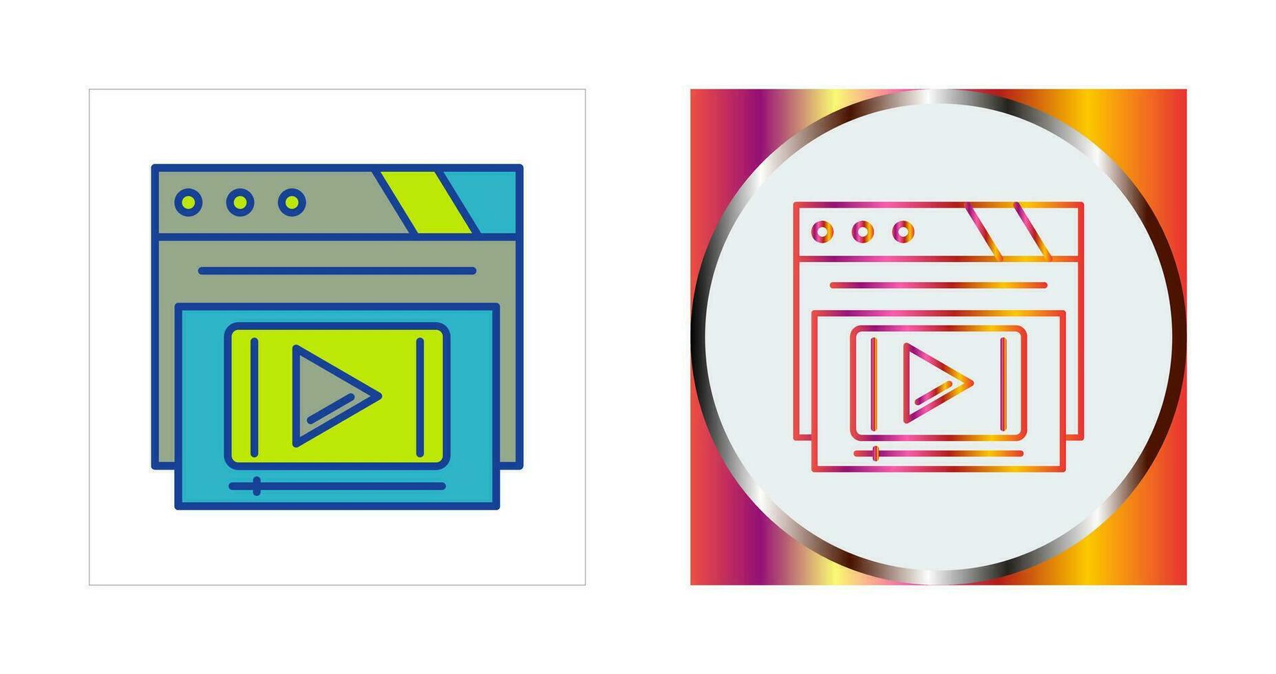 Video Player Vector Icon