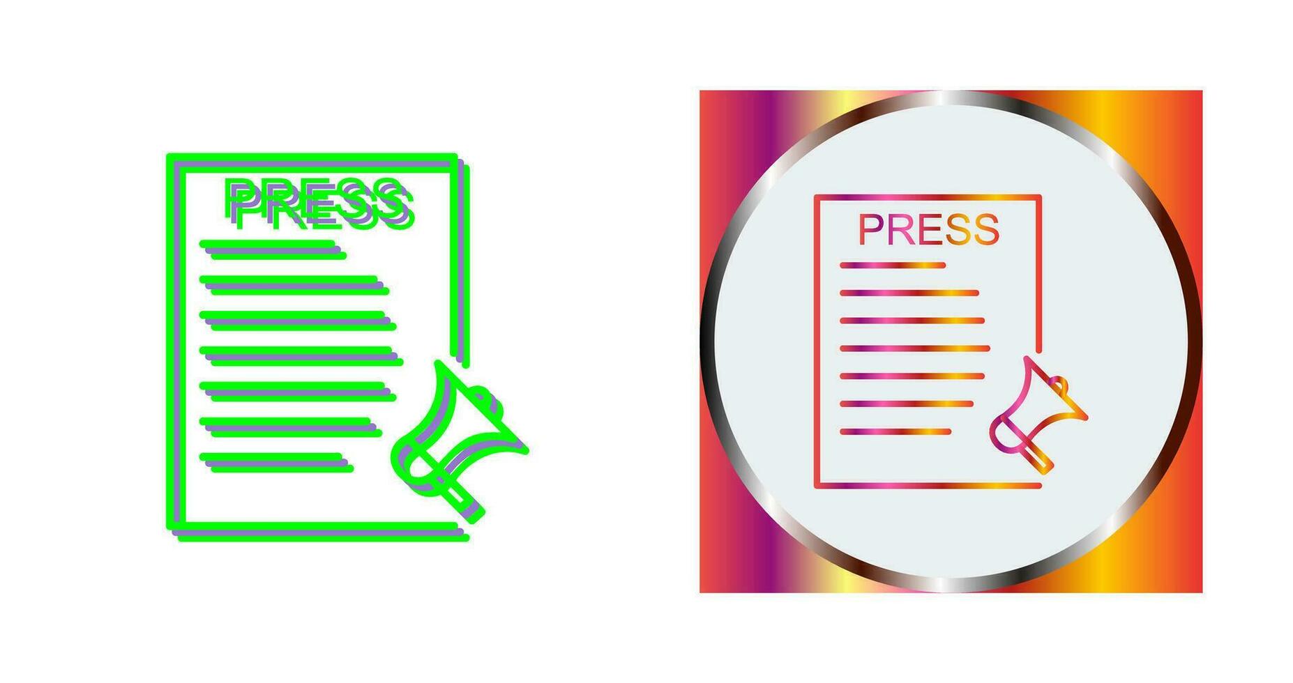 Unique Press Releases Vector Icon