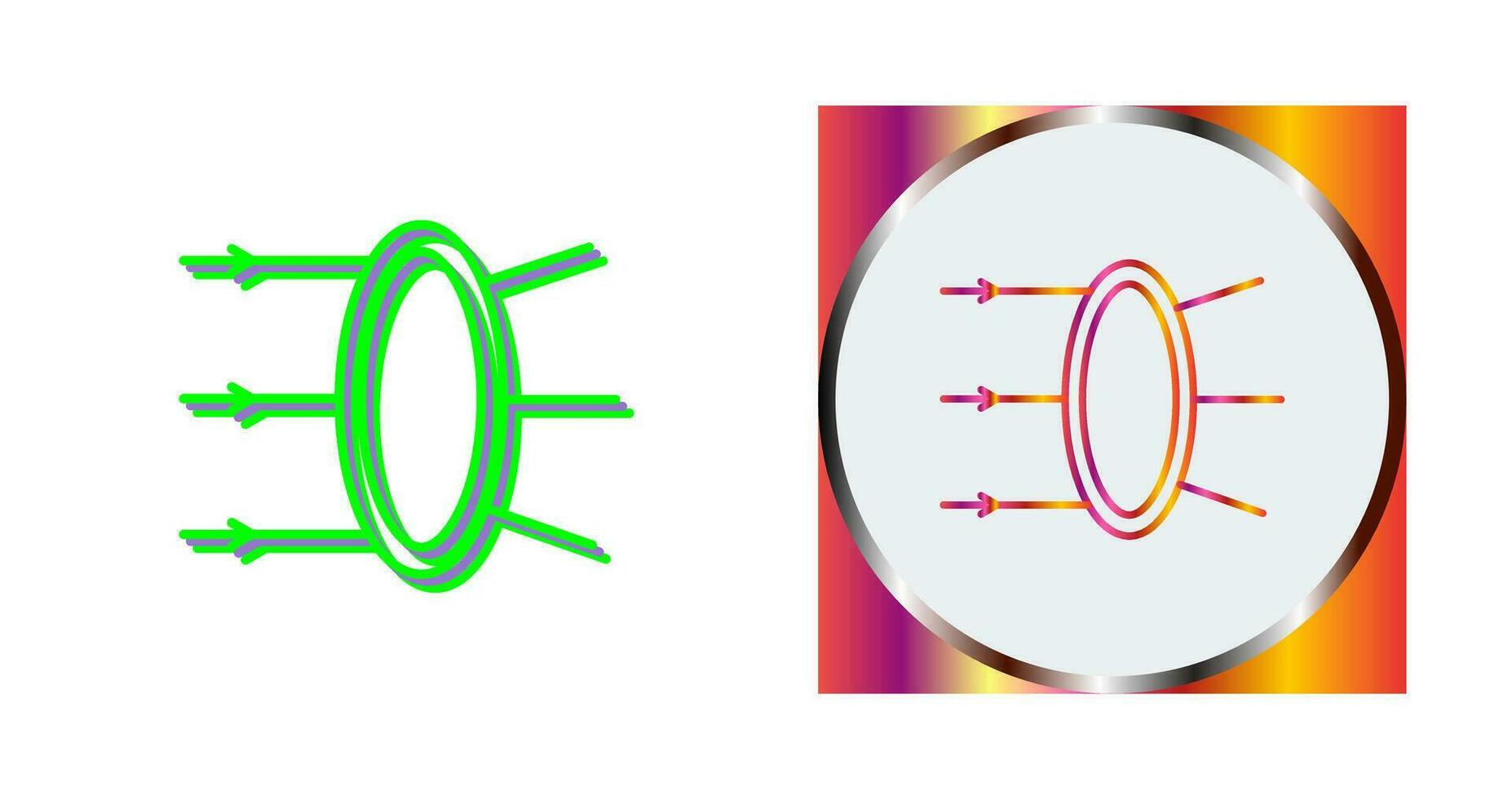 Refraction Vector Icon