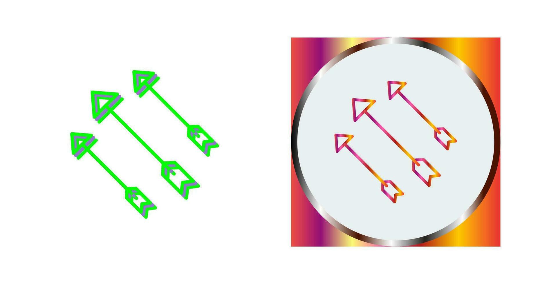 icono de vector de flechas únicas