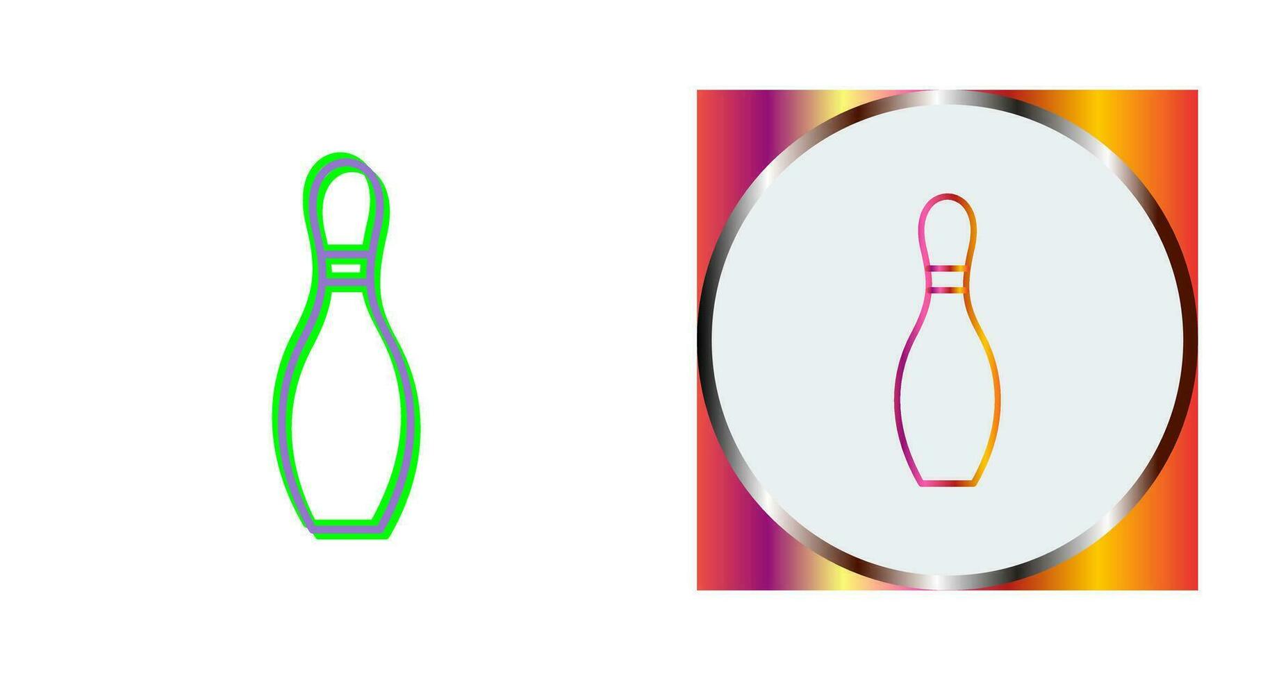 Unique Bowling Pin Vector Icon