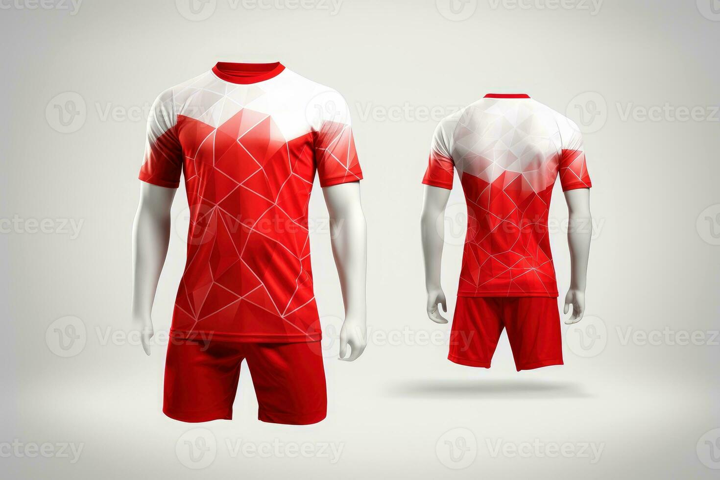 Mockup sports football team uniforms multicolors shirt, Generative AI illustration photo