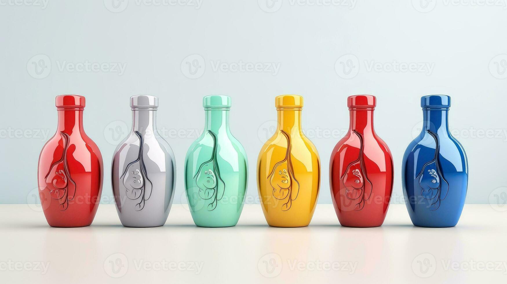 3D illustration mockup of the human organ system, Anatomy, Nervous, circulatory, digestive, excretory, urinary,and bone systems. Medical education concept, Generative AI illustration photo