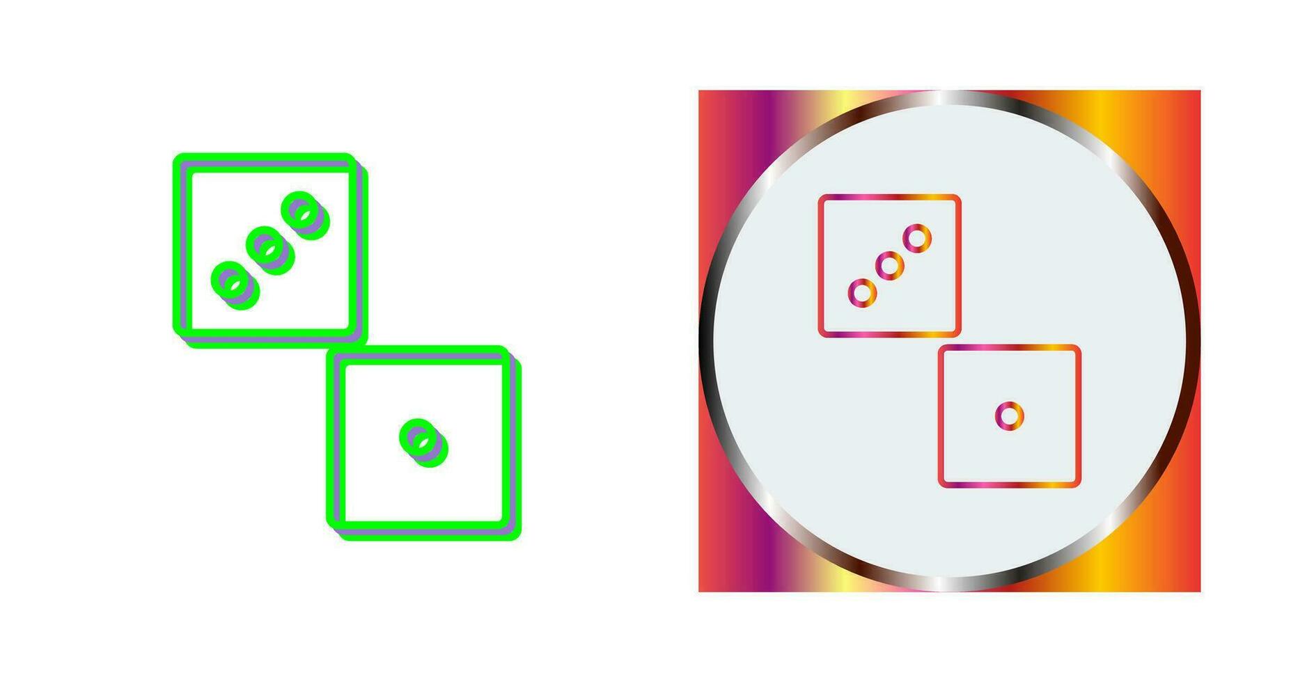 icono de vector de dados único