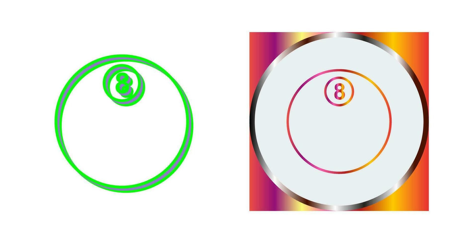 Unique Eight Ball Vector Icon