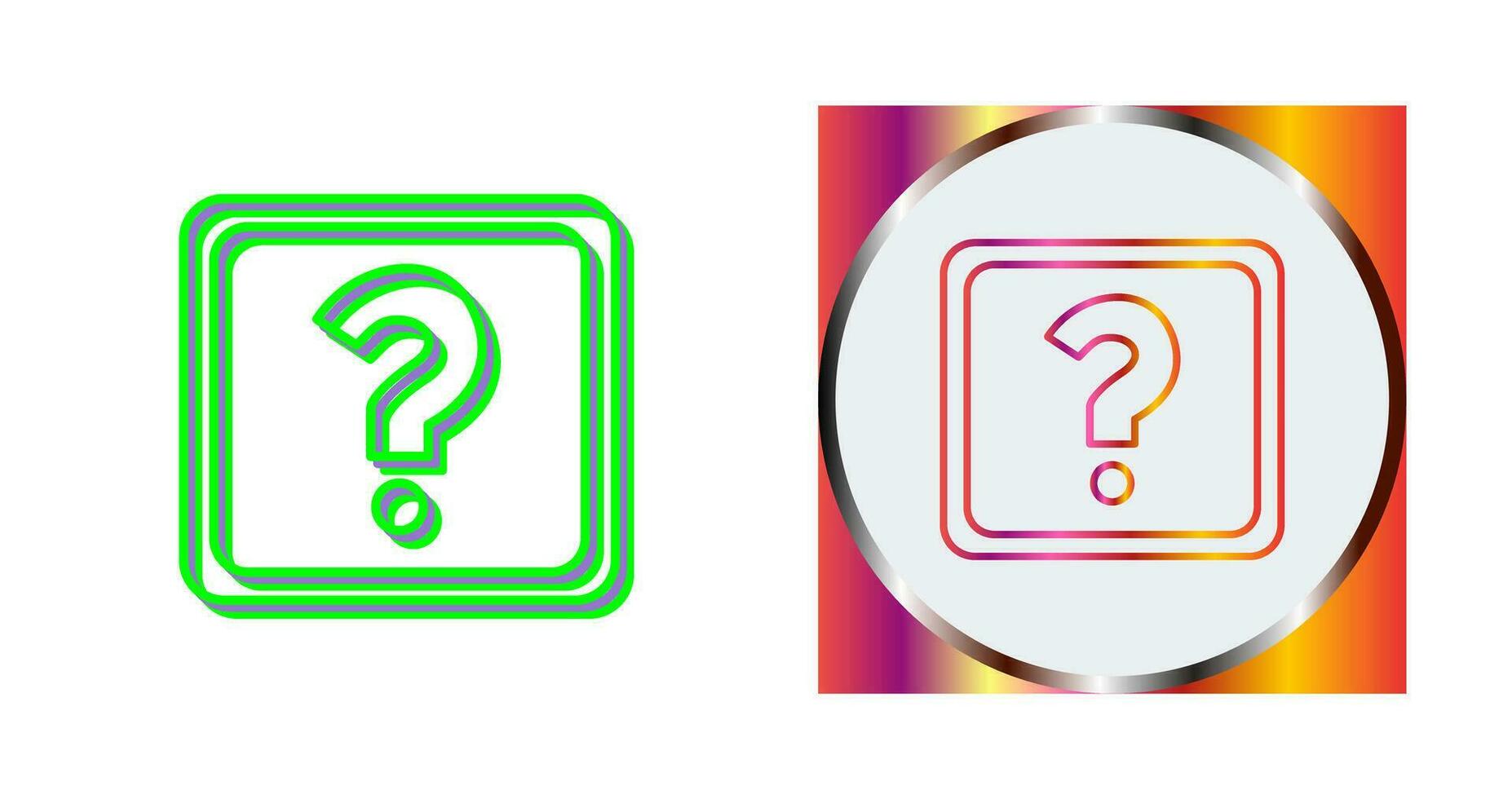Unique Question Mark Vector Icon