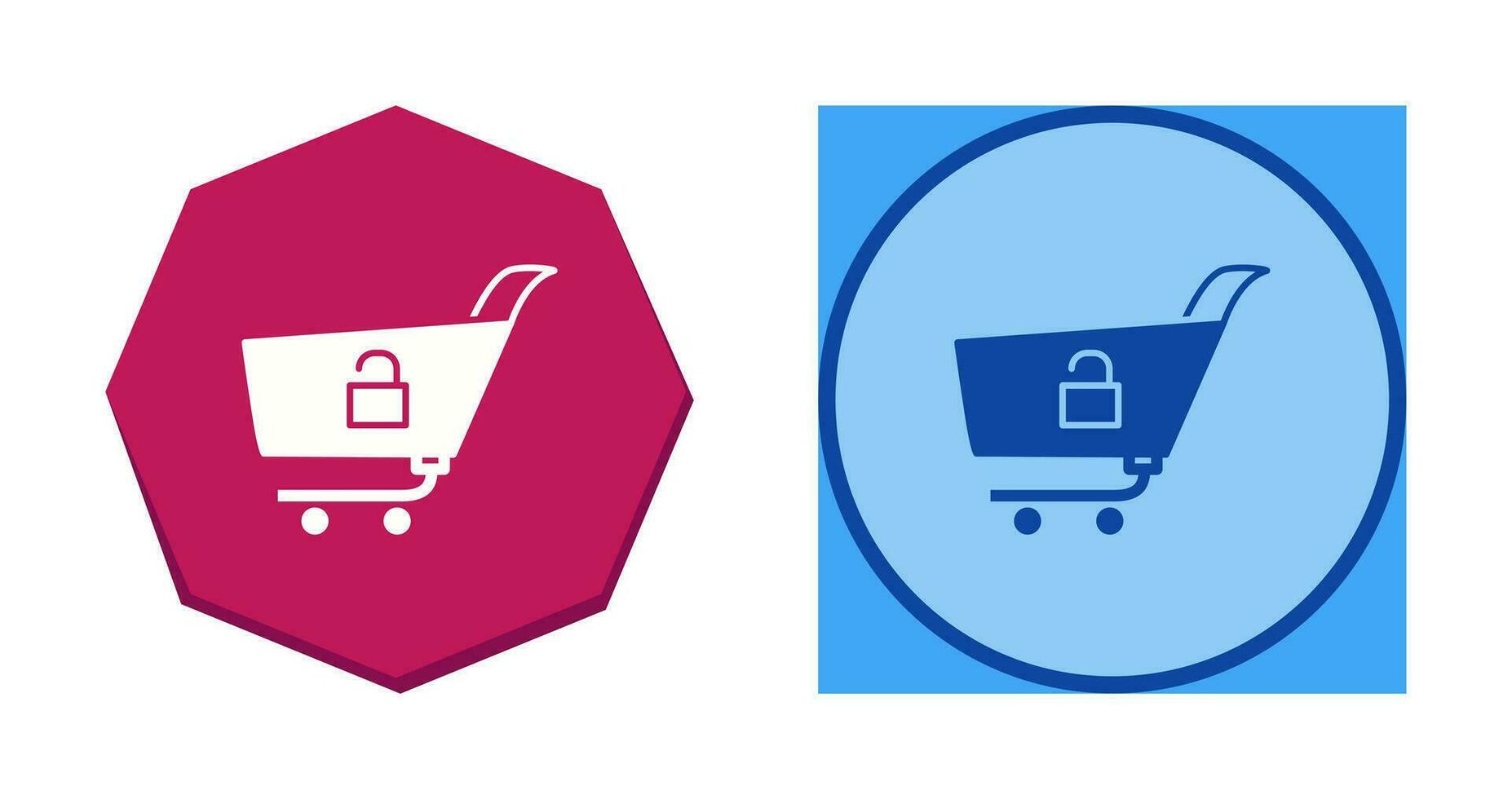 Unique Unlock Cart Vector Icon