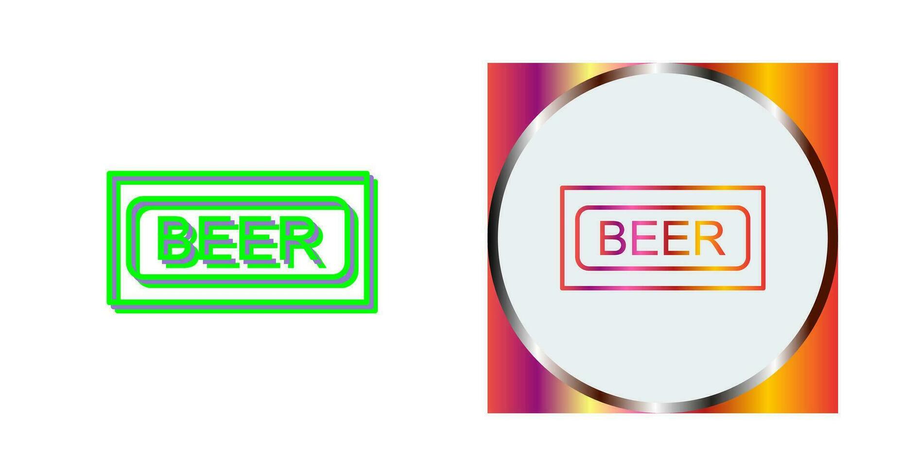 icono de vector de signo de cerveza