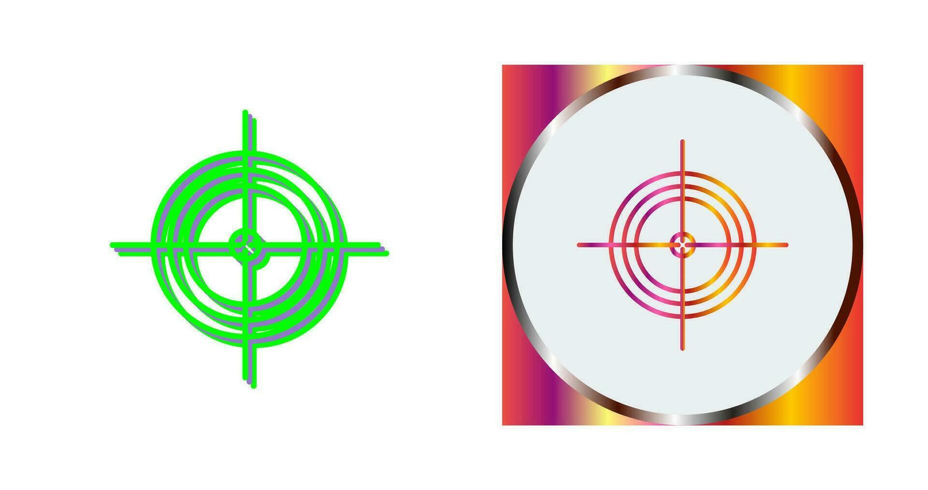 Unique Target Vector Icon