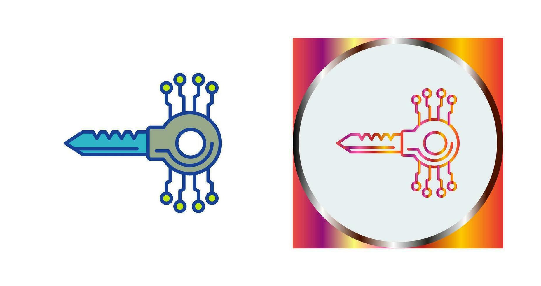 Key Code Vector Icon