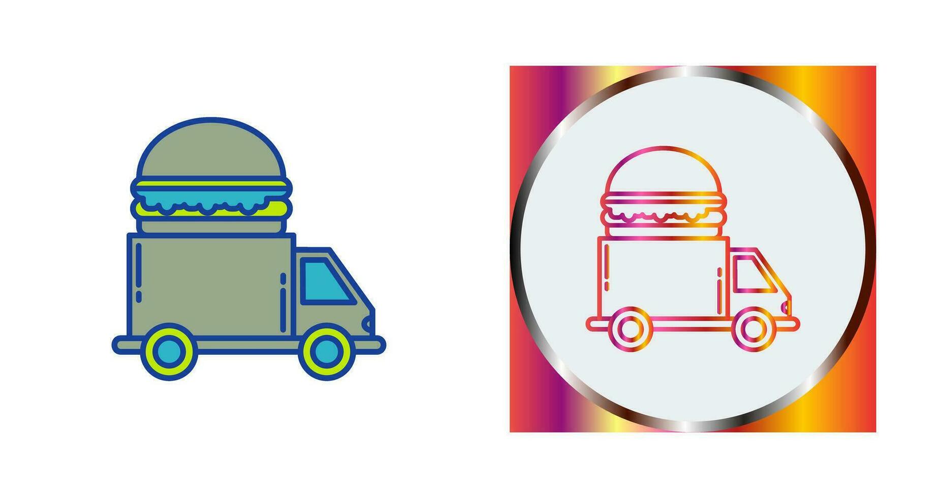 Fast Food Truck Vector Icon