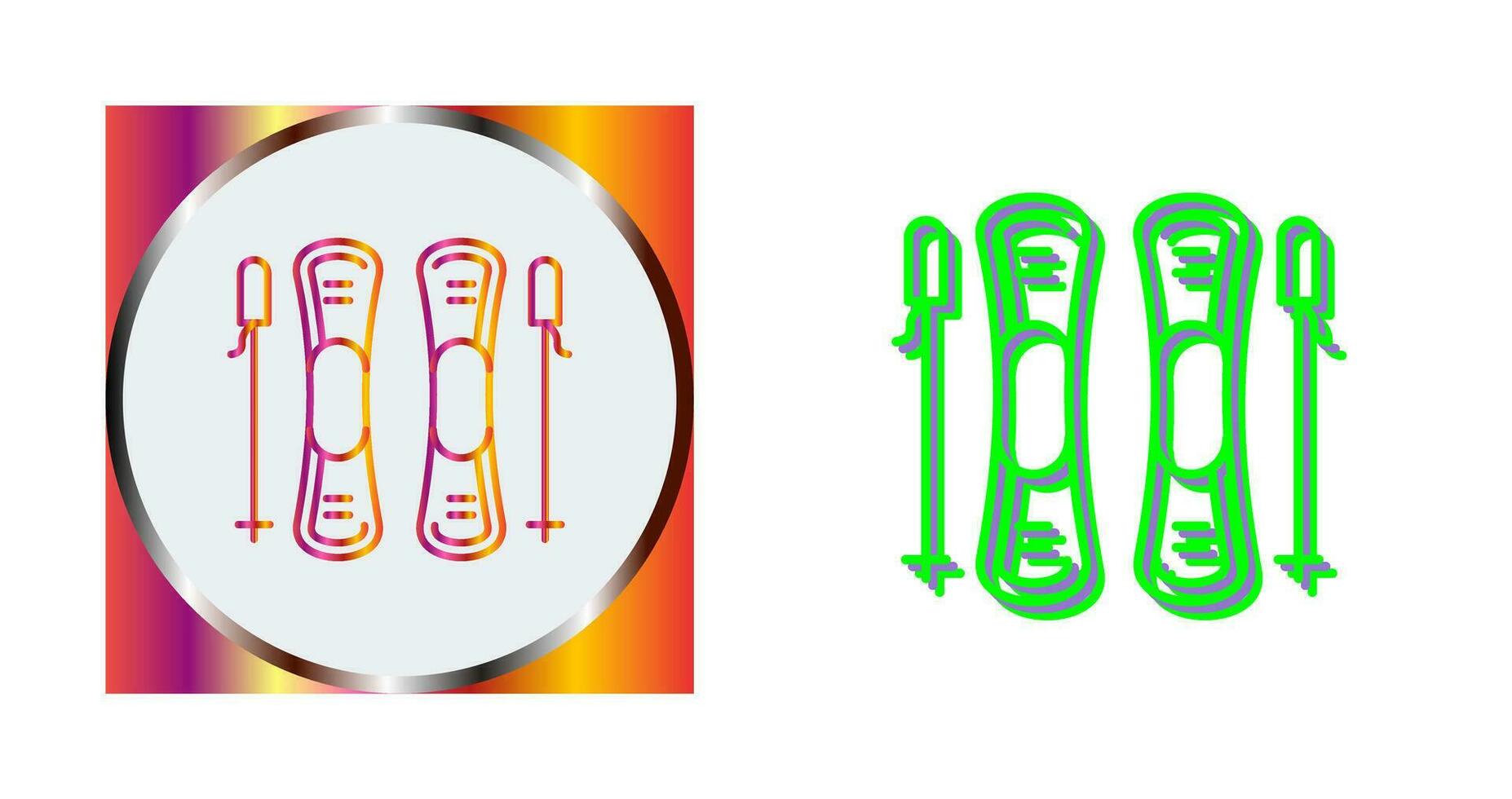 Ski Vector Icon