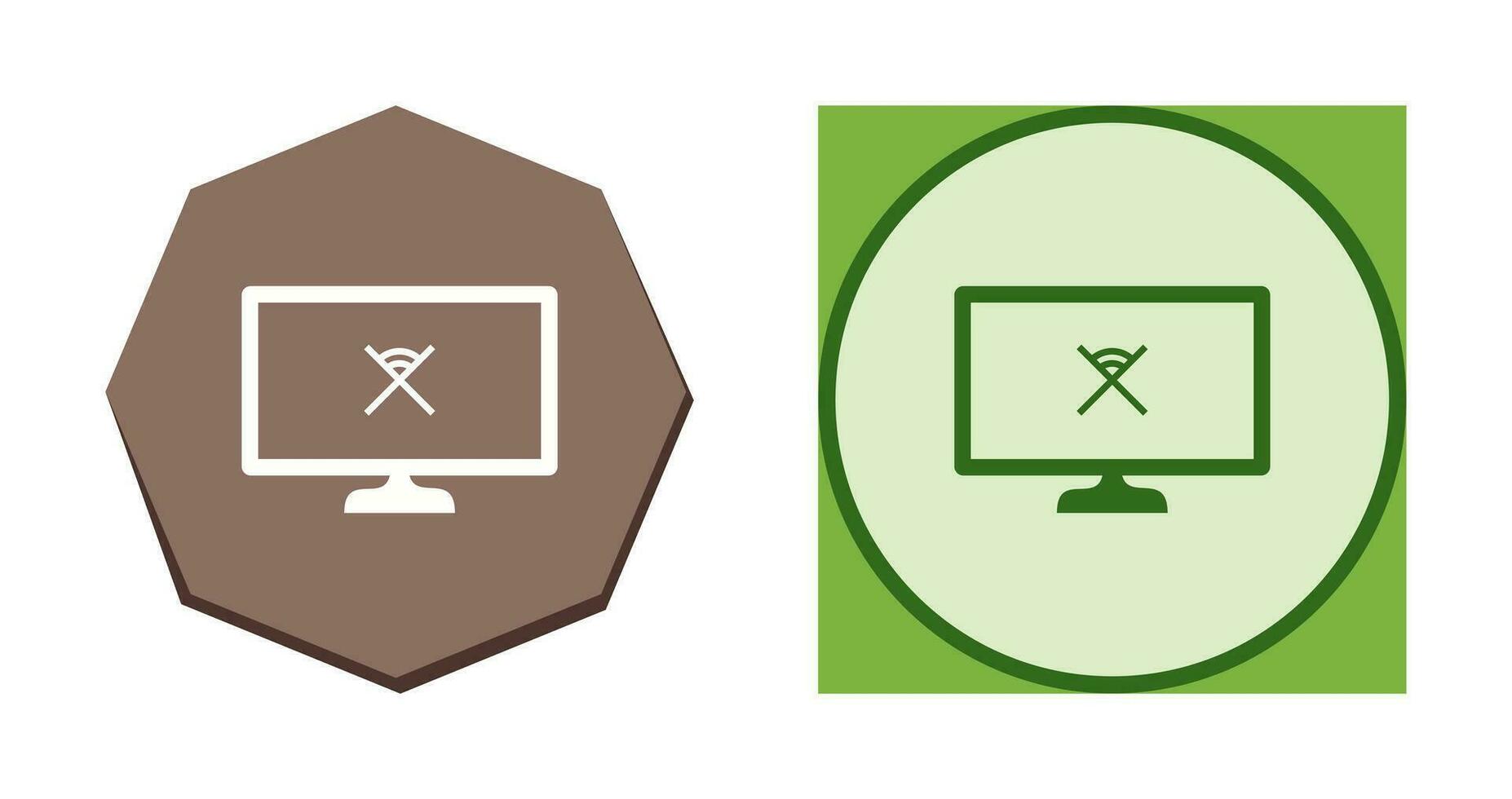 Unique Disconnected Network Vector Icon