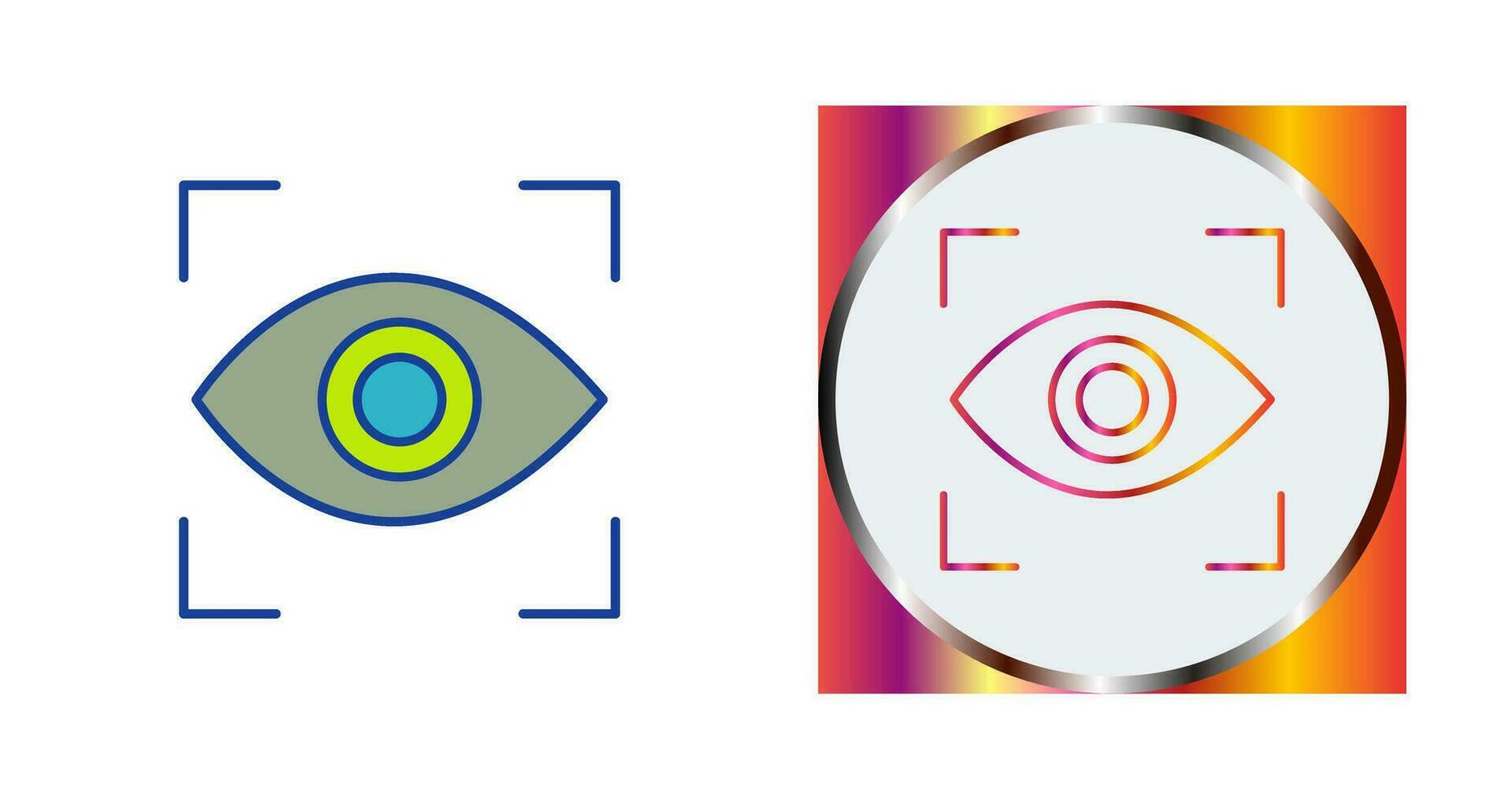 icono de vector de exploración ocular