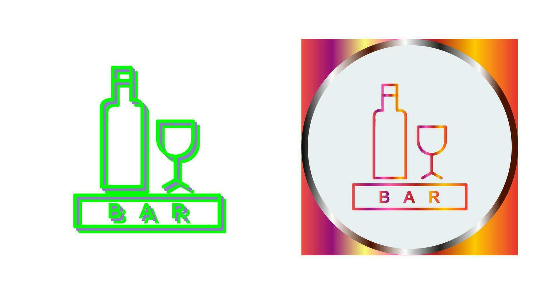 Unique Bar Sign Vector Icon