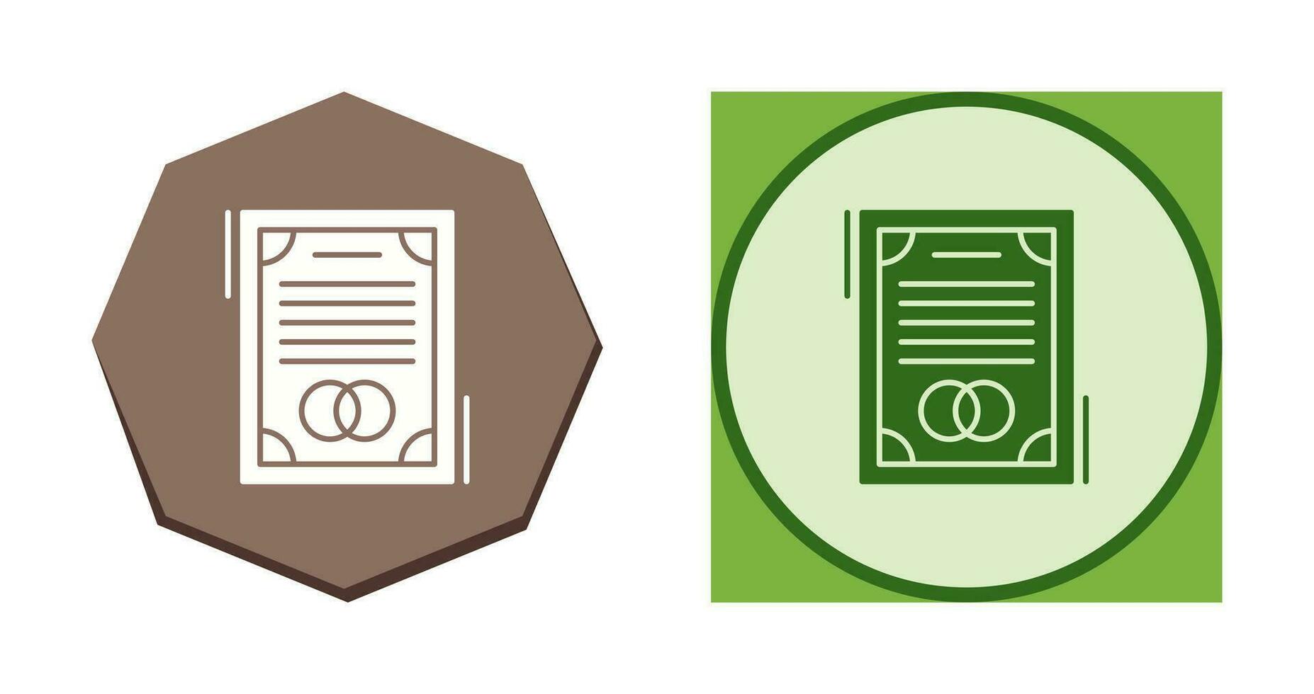 Wedding Contract Vector Icon