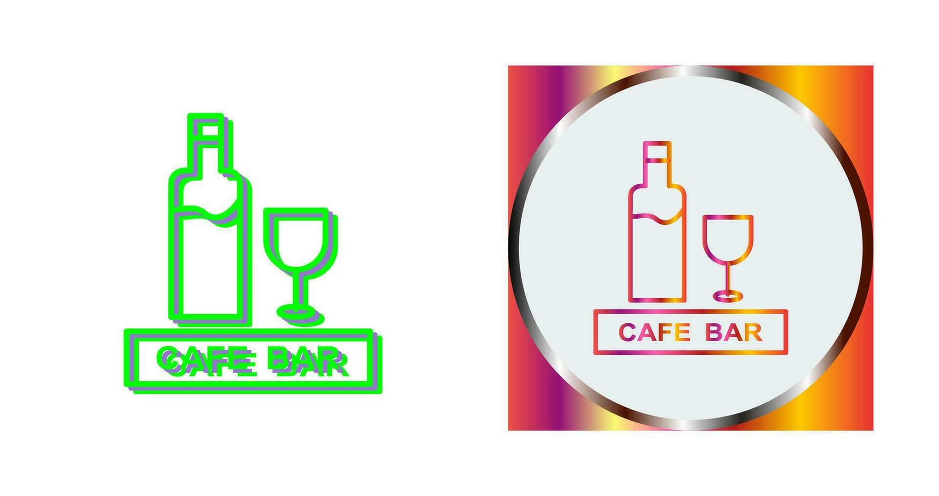 Unique Drinks Cafe Vector Icon