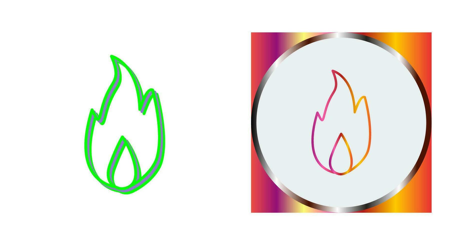 Unique Fire Vector Icon