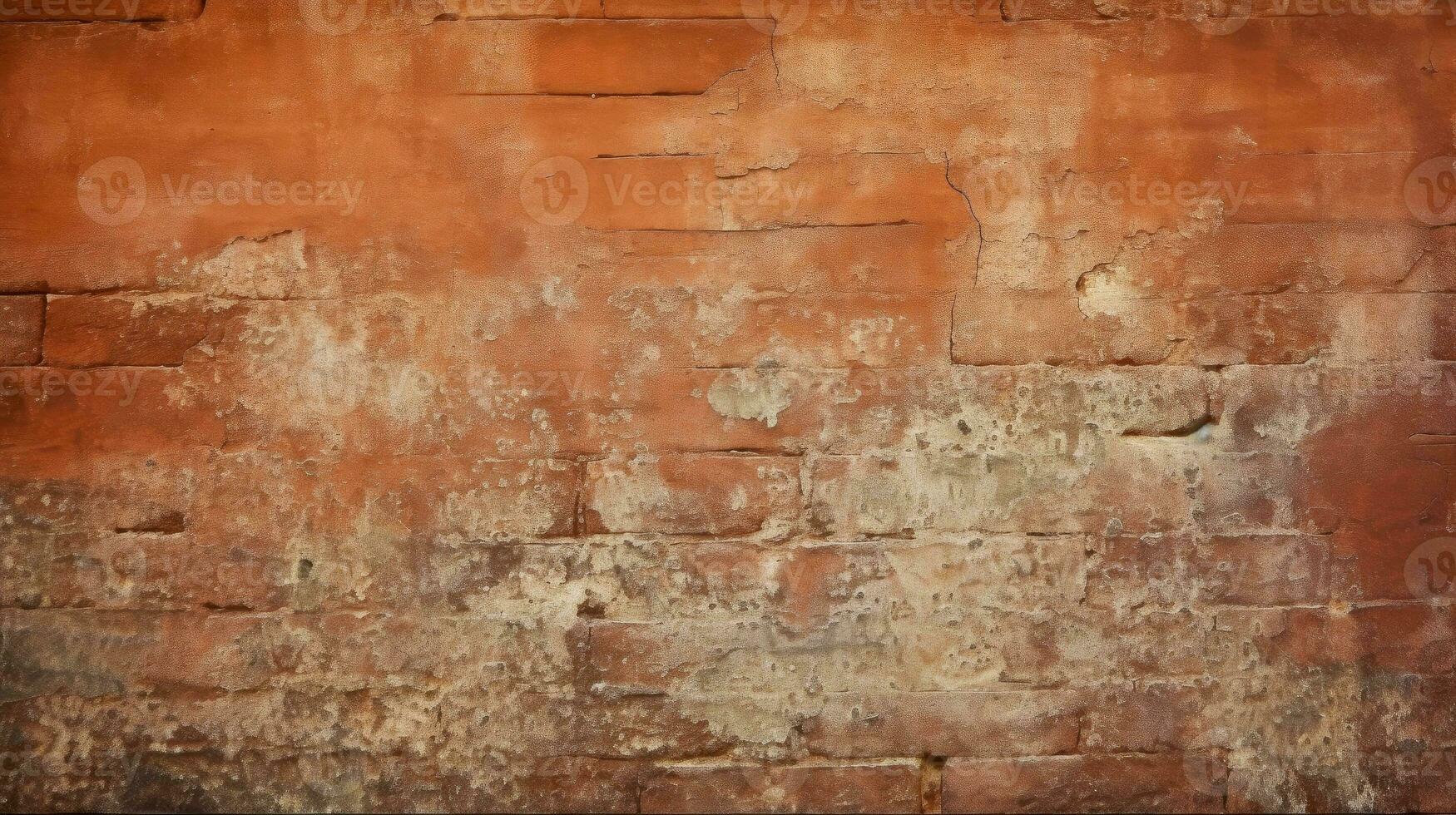 Red brick wall background, texture pattern for continuous replicate, Generative AI illustration photo