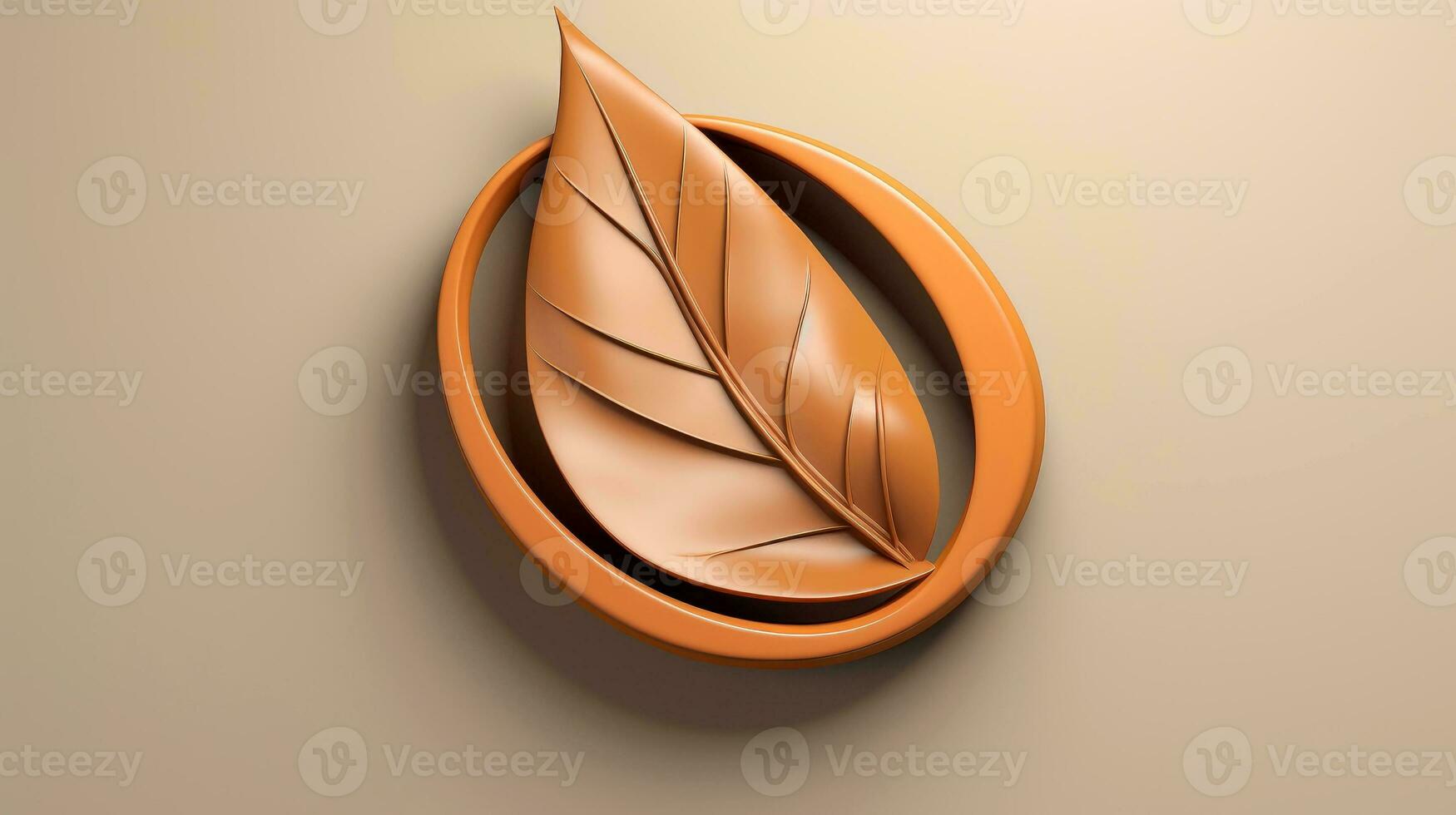 3d mockup leaf of tree and plant. Ecology, bio and natural products concept, Close up view of leaves composition, minimal style, Generative AI illustration photo