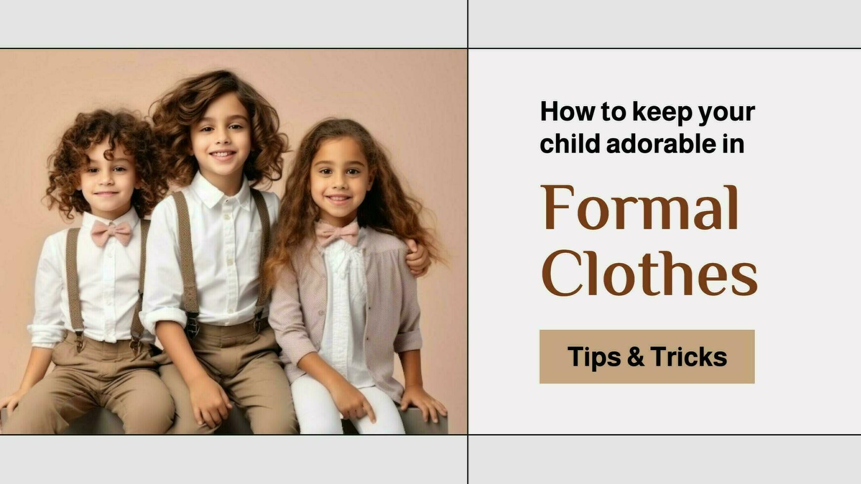 Brown Kids Formal Clothes Youtube Thumbnail template